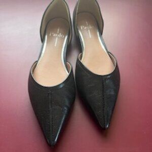 Doria - Stylish Two Piece Womens Pointy Toe Nappa Leather Slip-On Flats